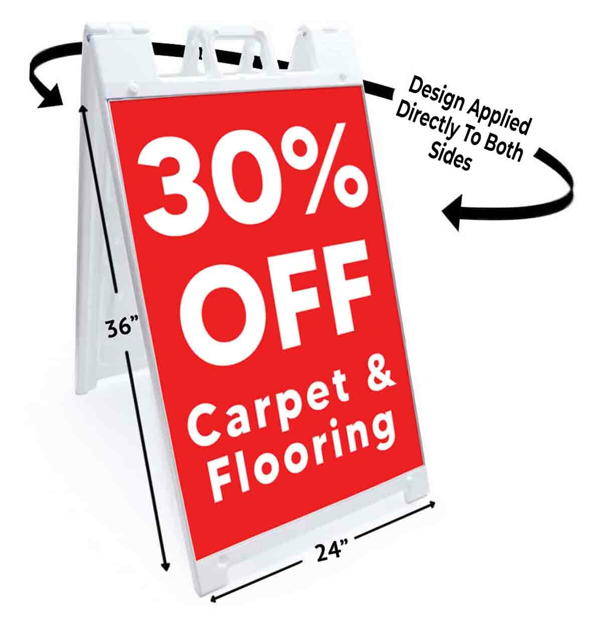 30% Off Carpet & Flooring Signicade 24×36 A Frame Sidewalk Sign Double Sided