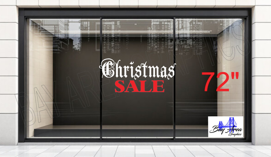 Christmas SALE Retail Store Window Deca Sign Vinyl Oracal 651 Exterior
