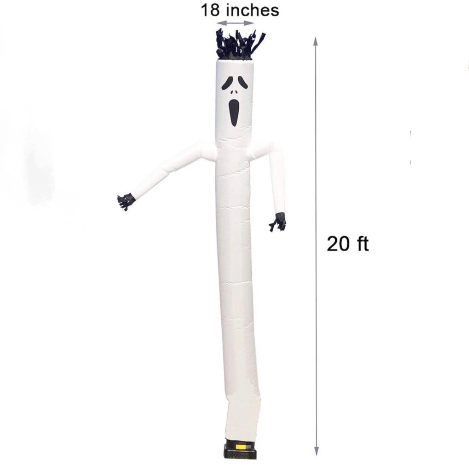 20Ft Inflatable Advertising Air Wind Tube Puppet White Ghost Wavy Man Dancer Gho