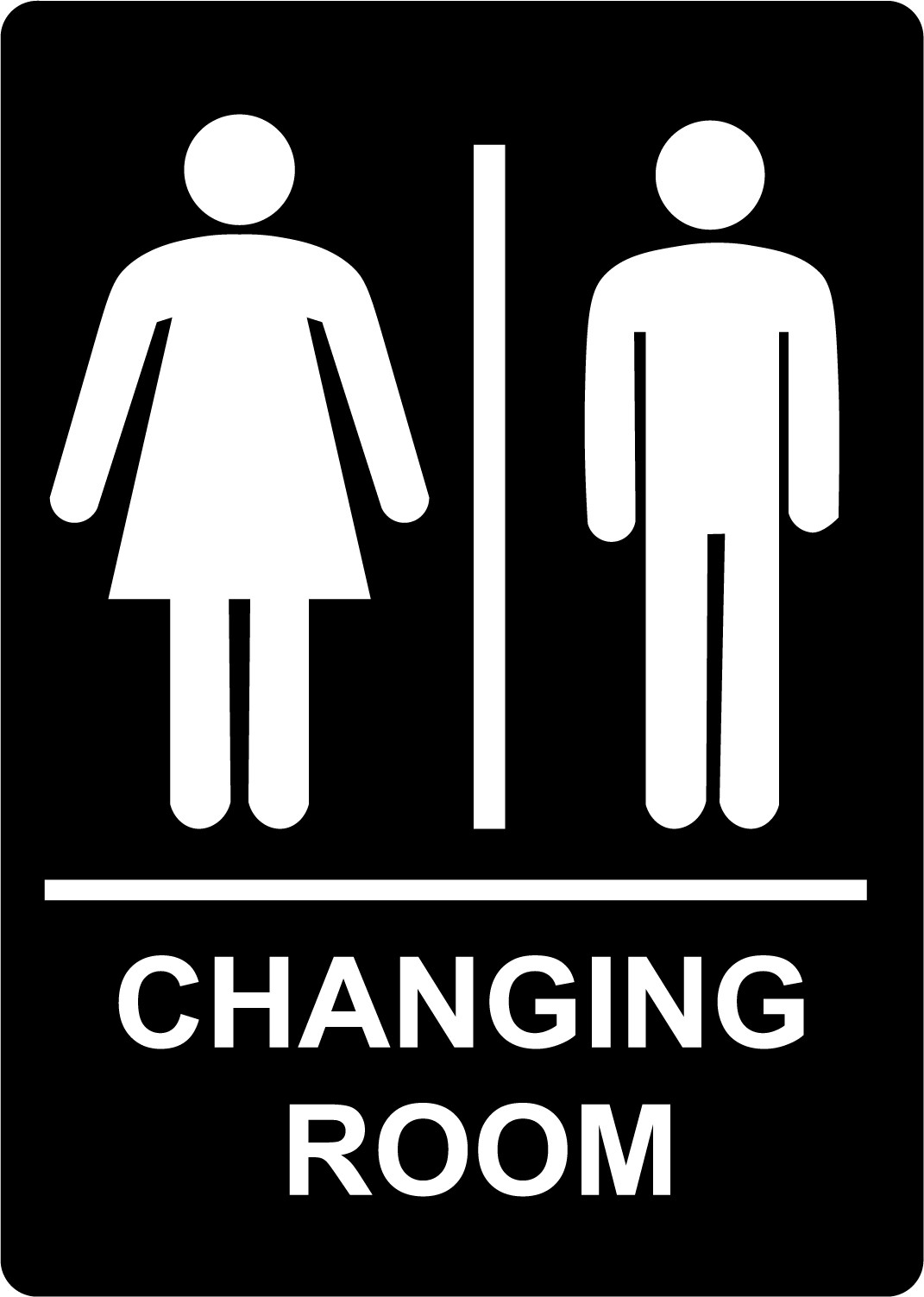 CHANGING ROOM | Adhesive Vinyl Sign Decal