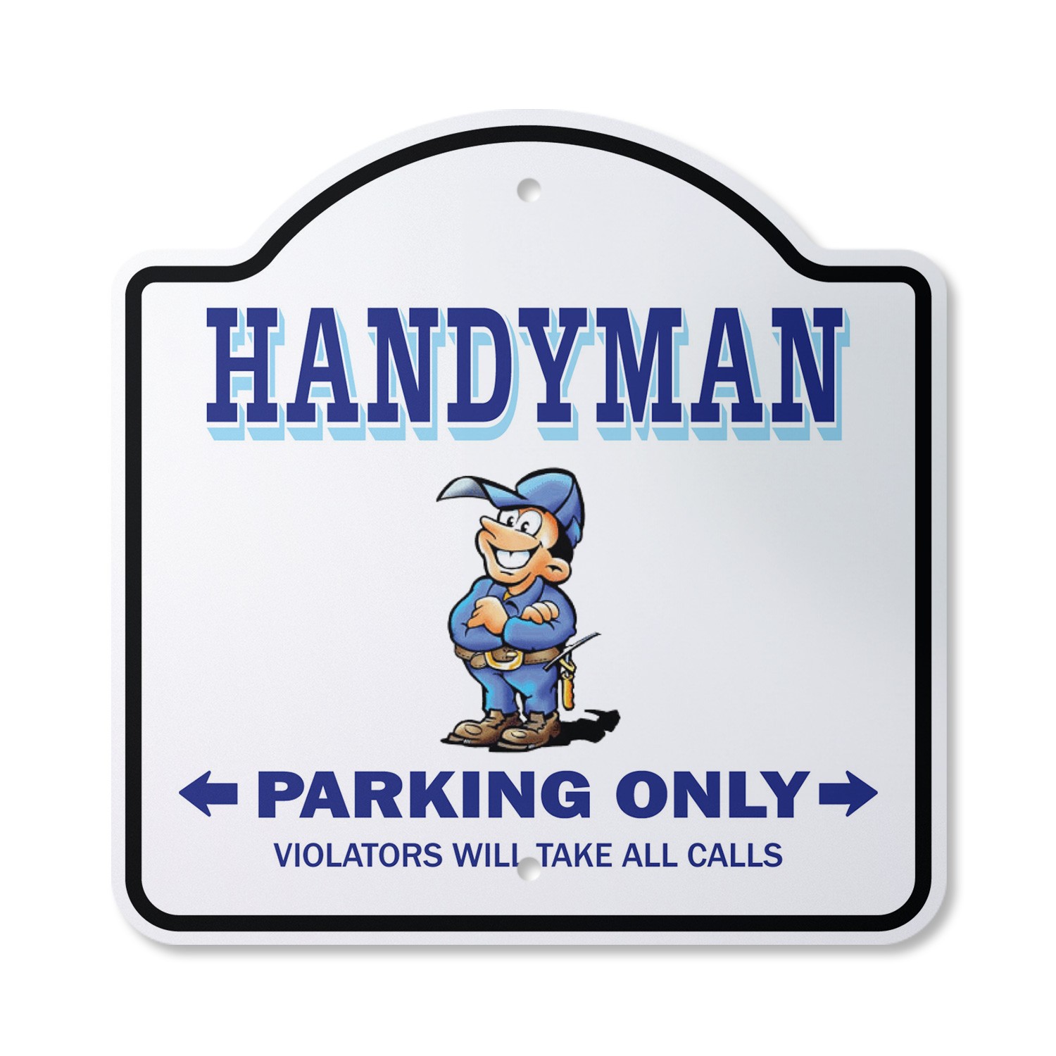 Handyman Plastic Novelty Sign Novelty Gift Funny Joke Gag Road Garage