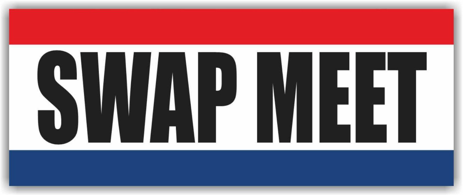 SWAP MEET Advertising Banner Vinyl Sign Flea Market Antique Outdoor Mall Bazaar