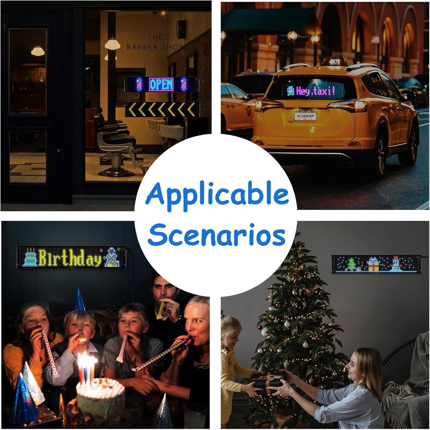 Programmable Bluetooth LED Car Window Sign – Customizable 23 »x5 » Display