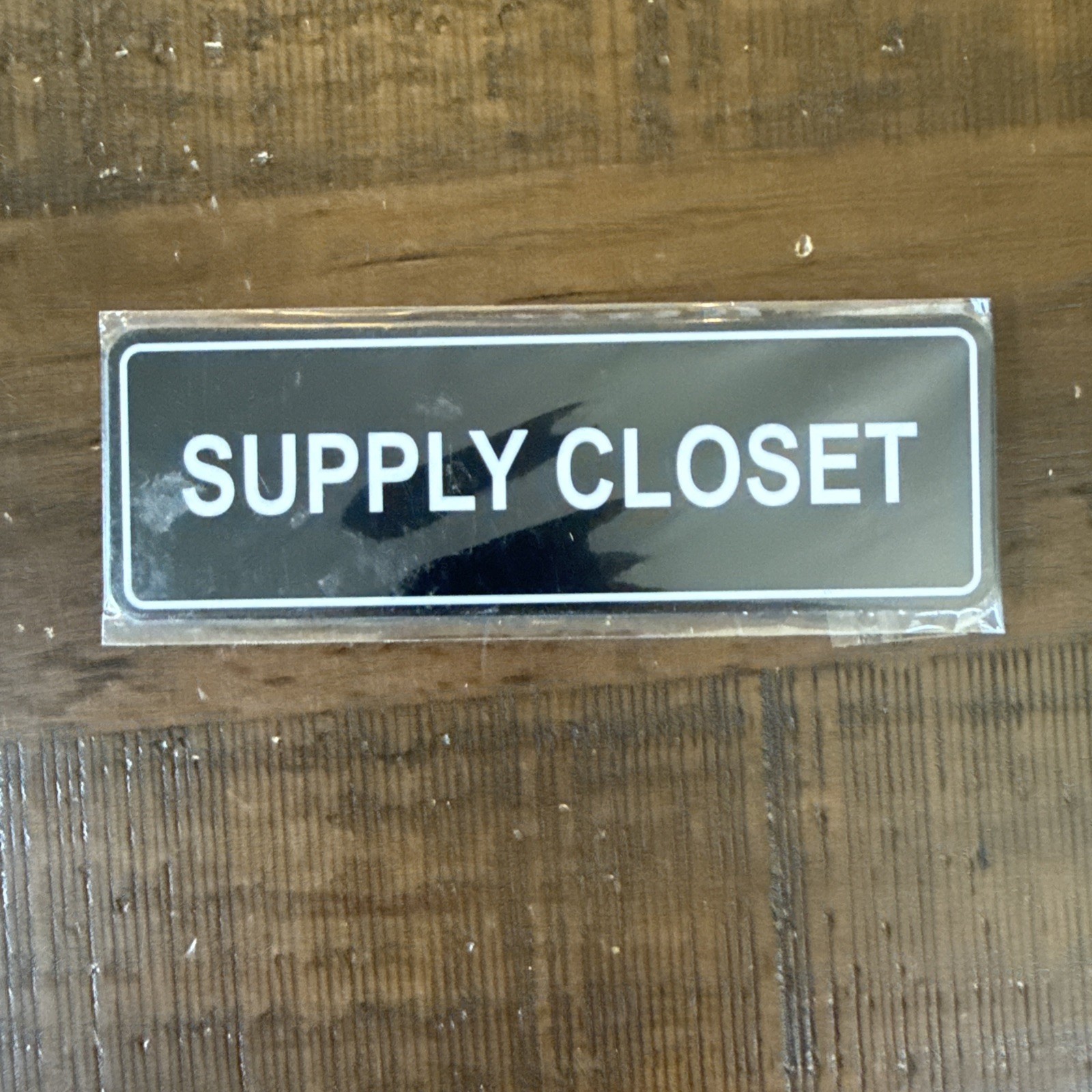 Signs ByLITA Standard Supply Closet Wall or Door Sign Black 2&Prime; X 6&Prime;