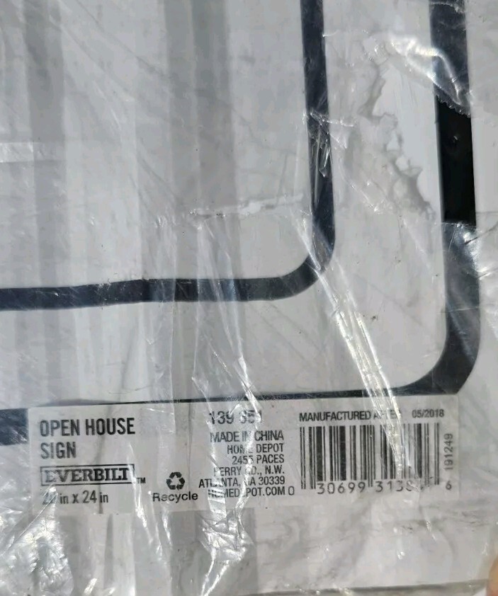 4pk For Rent Open House Sign with Frame 20&Prime; X 24&Prime; Lot Of 4 Yard Signs