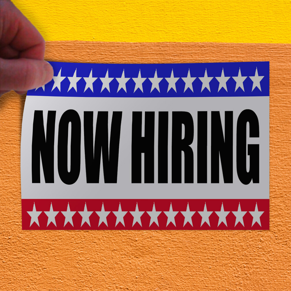 Decal Stickers Now Hiring Business A Vinyl Store Sign Label Business
