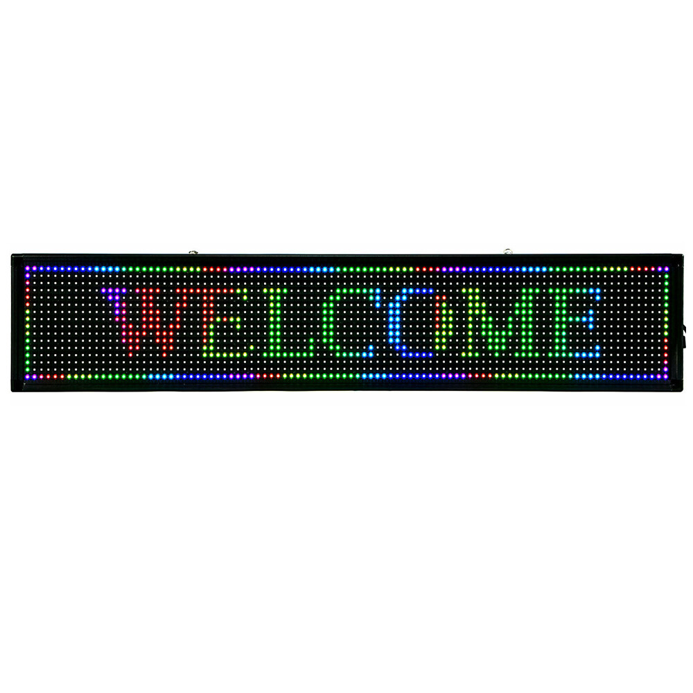 40&Prime; x 8&Prime; Programmable LED Scrolling Sign with Seven Colors for Advertising