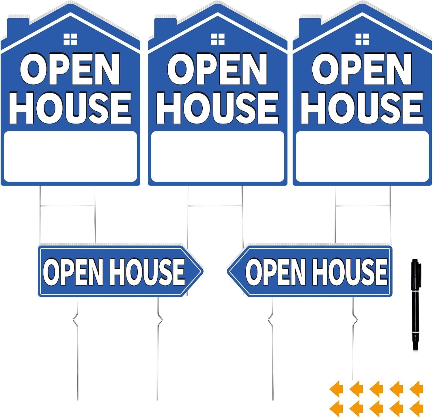 Open House Signs for Real Estate 5 Pack, 17&Prime;x13&Prime; Open House Sign Double Sided…
