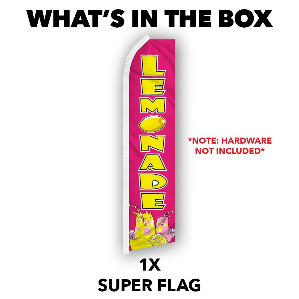 Lemonade Advertising Swooper Feather Flutter Flag Concessions Drinks