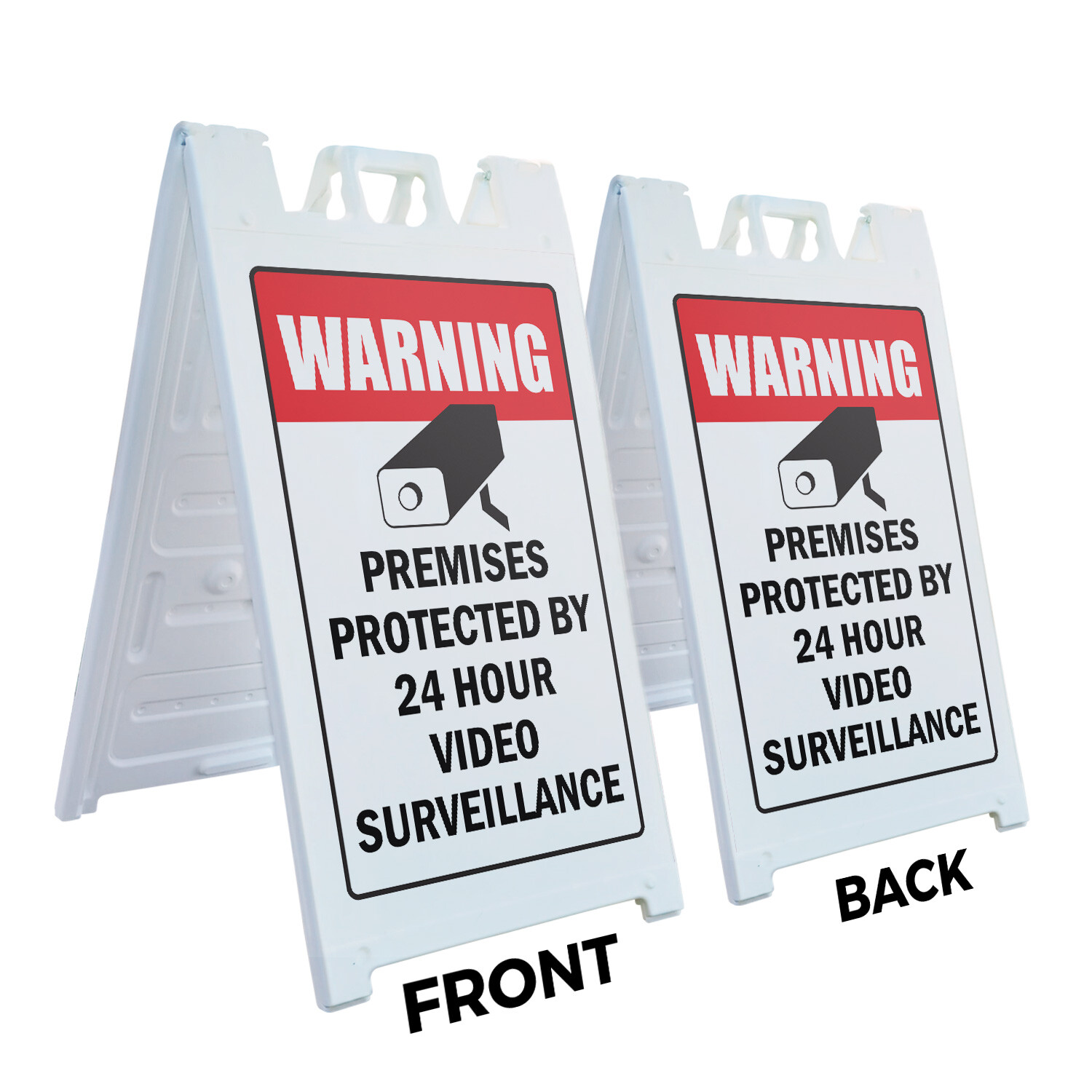 A-frame Sidewalk Video Surveillance 24&Prime; x 36&Prime; Double Sided A-Frame Sidewalk Sign