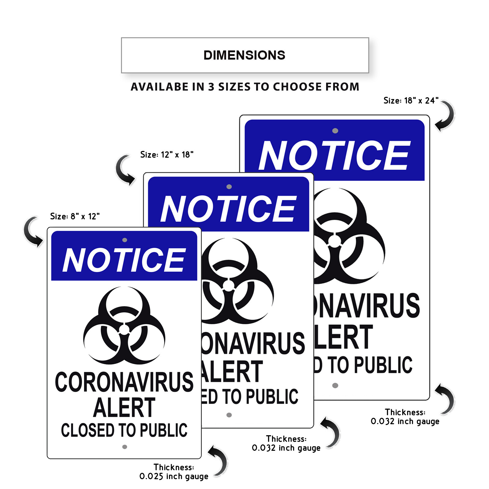 Contagious Disease Closed To Public Safety Novelty Aluminum Metal Sign