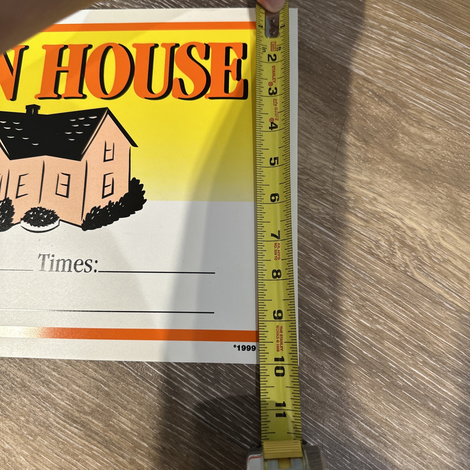Vintage 1999 Open House Signs