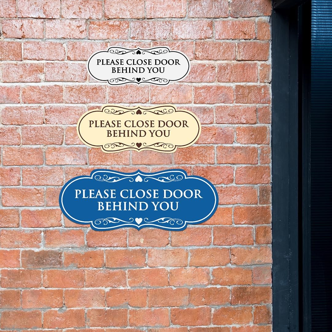 Designer Please Close Door Behind You Sign – Easy Installation | Durable Wall…