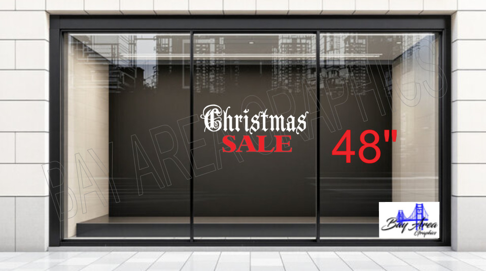 Christmas SALE Retail Store Window Deca Sign Vinyl Oracal 651 Exterior