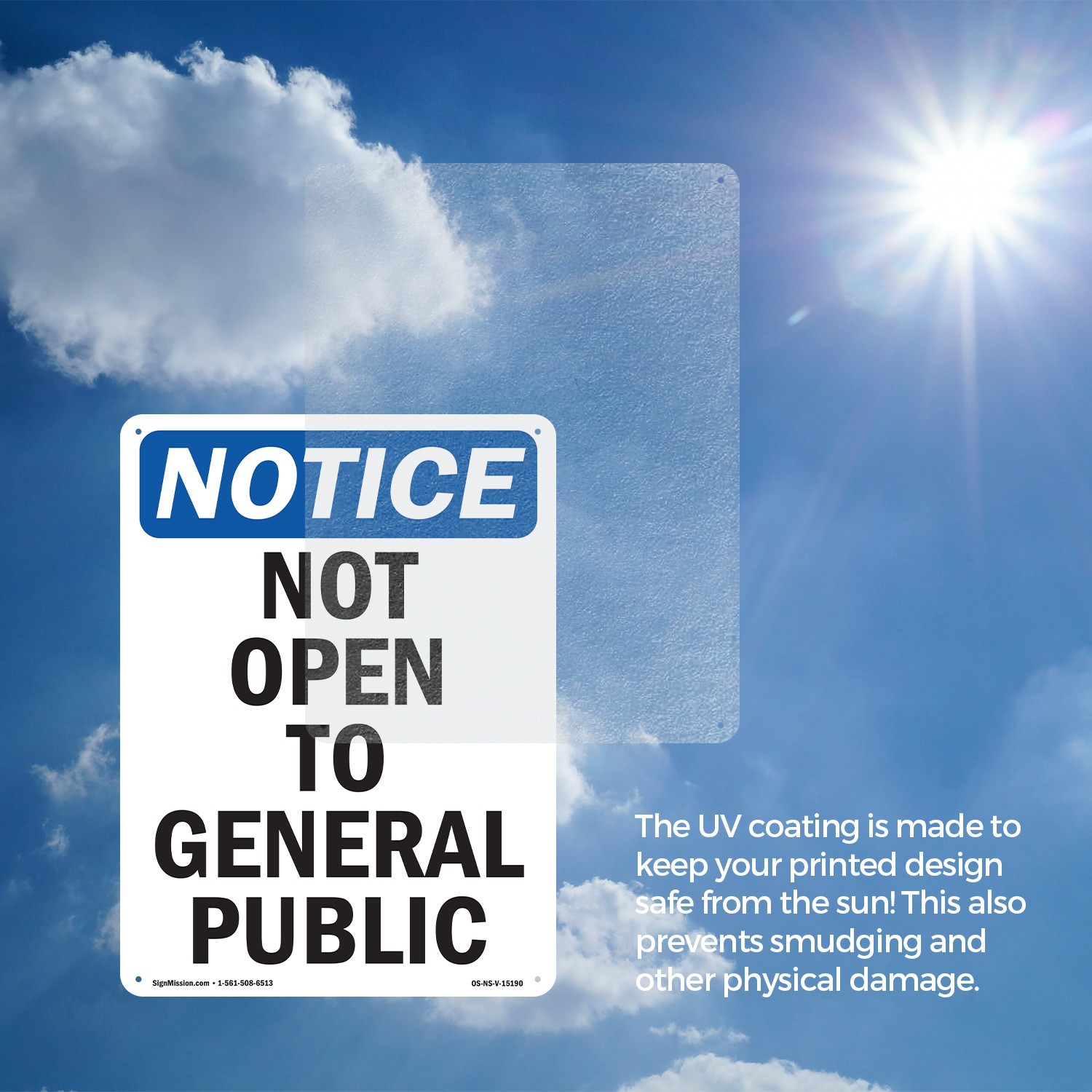 Not Open To General Public OSHA Notice Sign Metal, Plastic, Decal 5 or 10 Pack