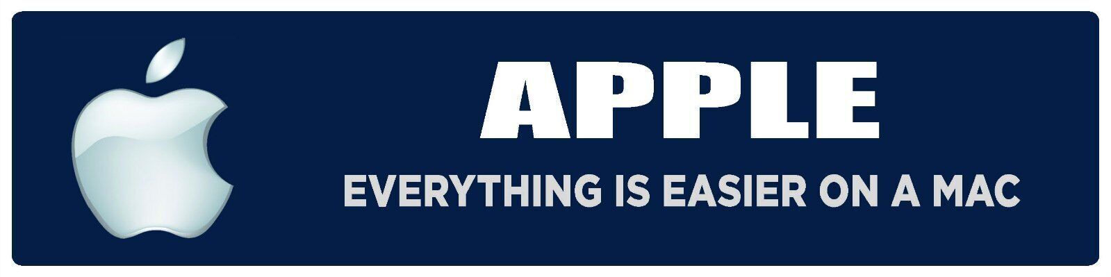 Apple | Branded Premium Decorative Display Sign | 6&Prime;h x 24&Prime;w