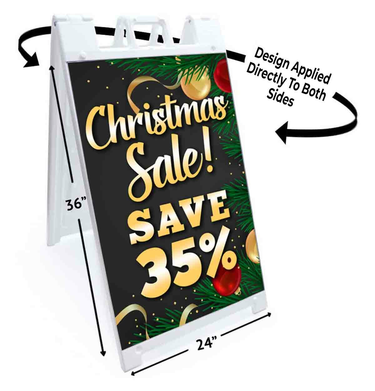 CHRISTMAS SALE SAVE 35% Signicade 24×36 A Frame Sidewalk Sign Double Sided