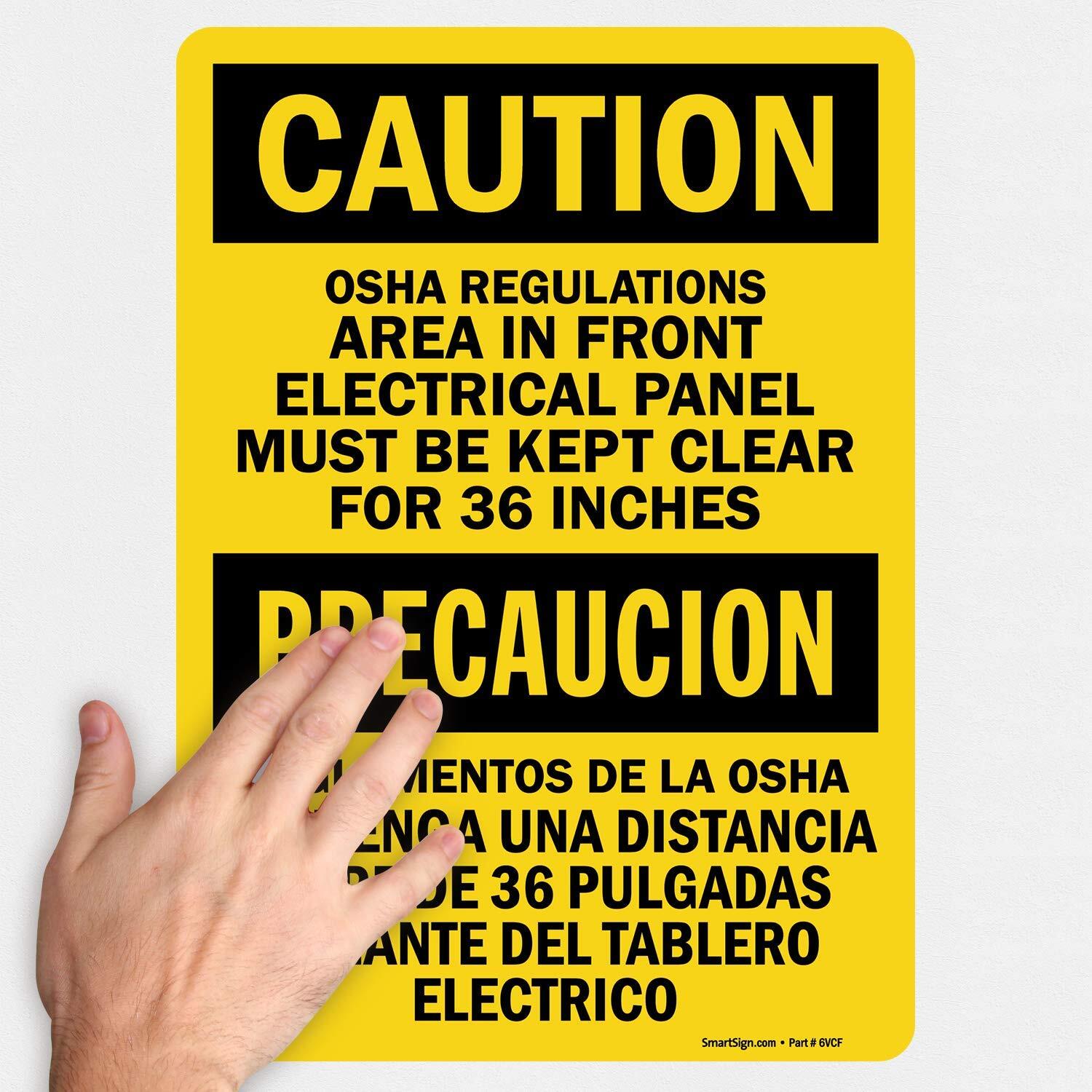 « Caution – Area In Front Of Electrical Panel Must Be Clear For 36 Inches » Bil…