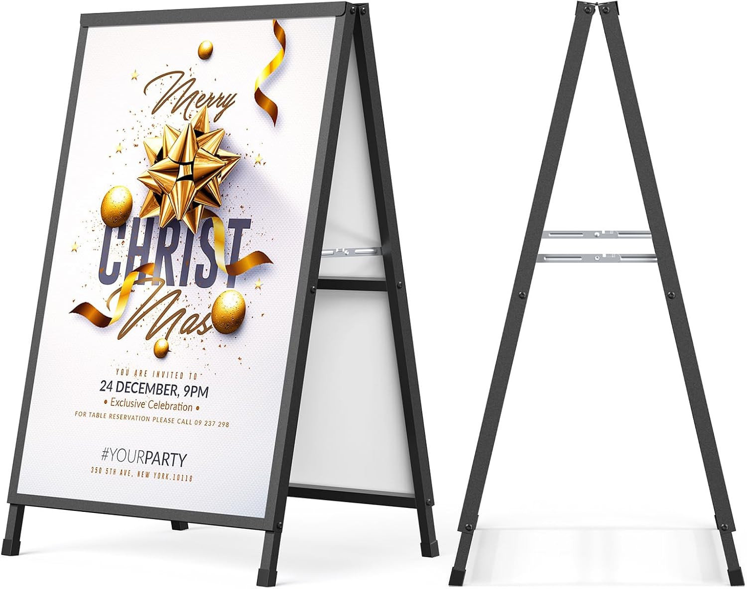 a Frame Signs 24X36 Inch Outdoor, Heavy Duty Sandwich Board Signs, Double-Sided