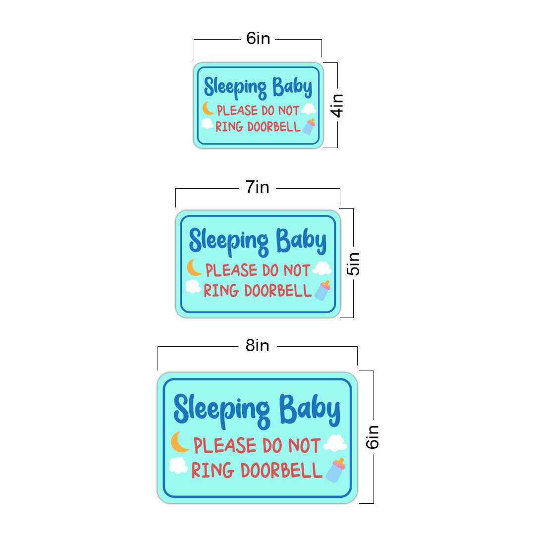 Classic Framed Plus Sleeping Baby Please Do Not Ring Doorbell Sign