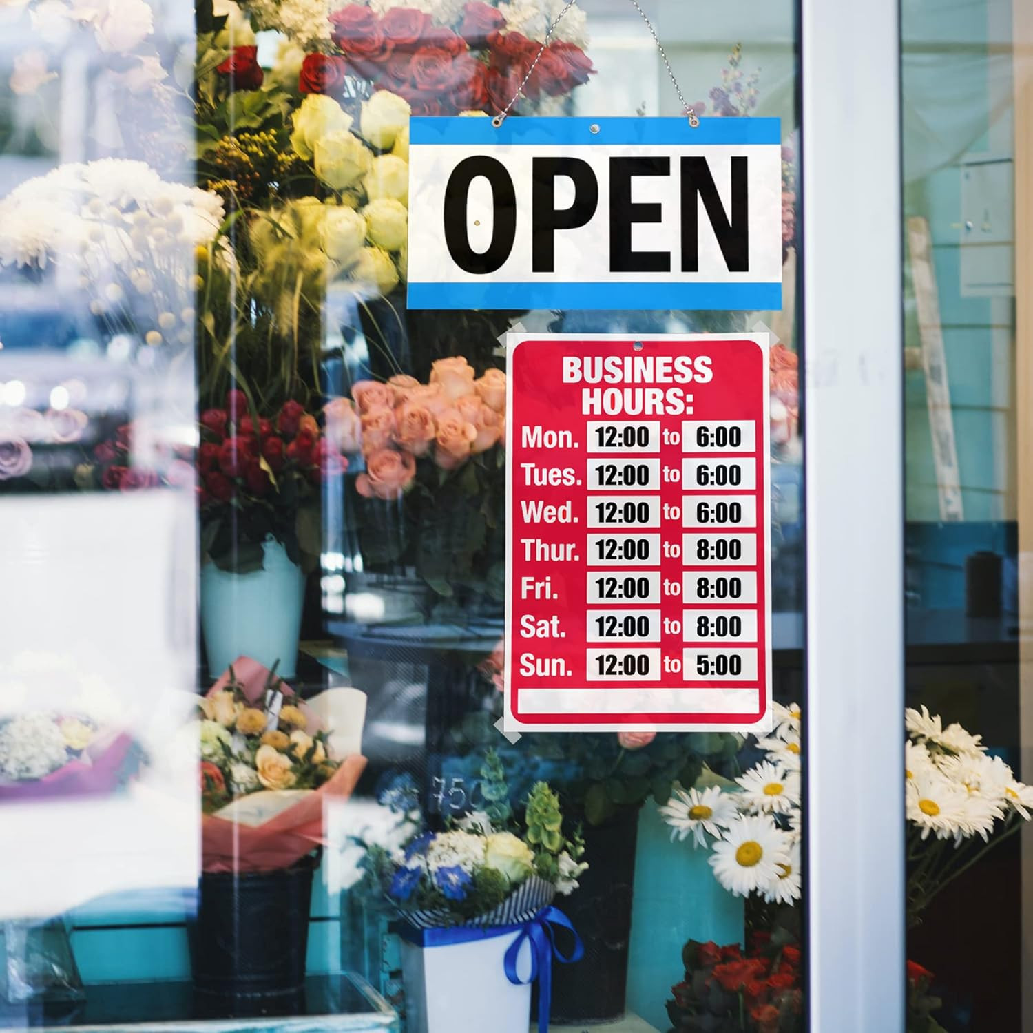 Open Signs,Business Hour Closed Open Sign,Hours of Operation Signs Set Will Retu