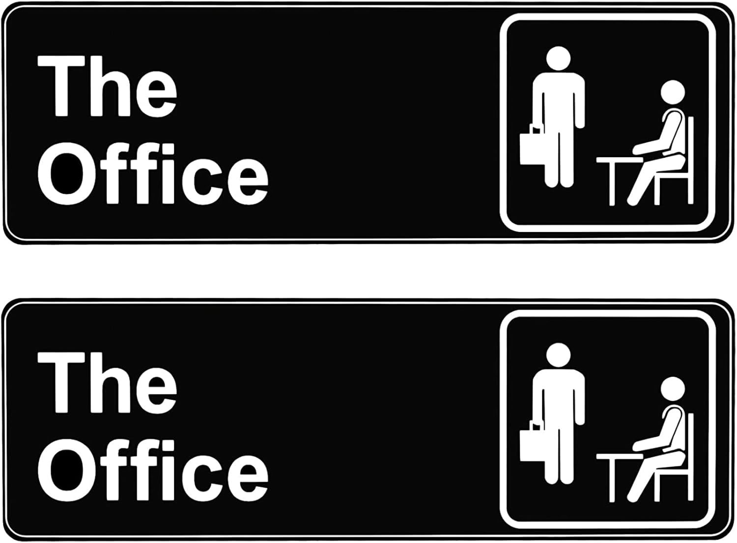 2 Pack The Office Sign, 9 3 Inch Main Official Self Adhesive Sign for Door or Wa