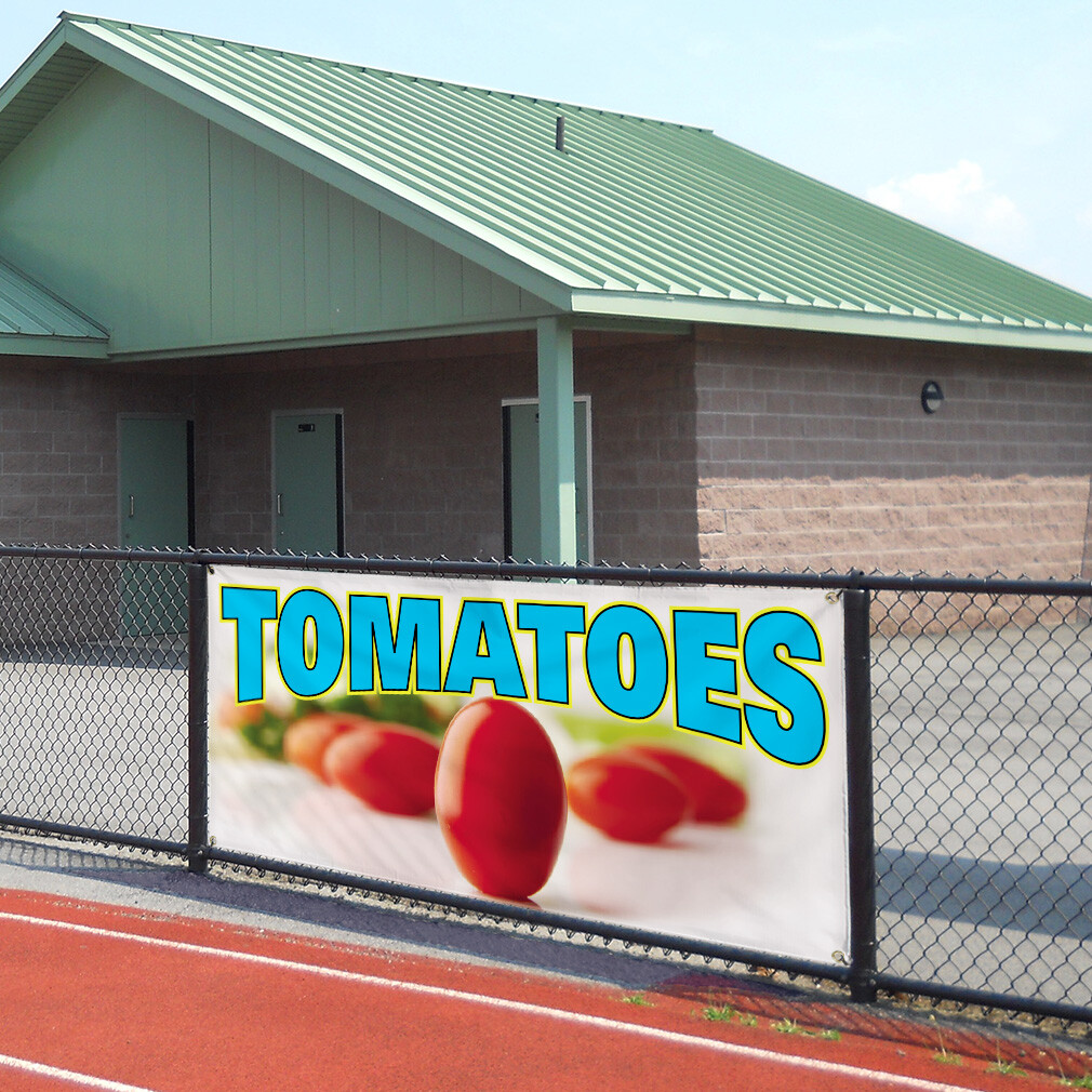 Vinyl Banner Multiple Sizes Tomatoes Outdoor Advertising Printing A Business