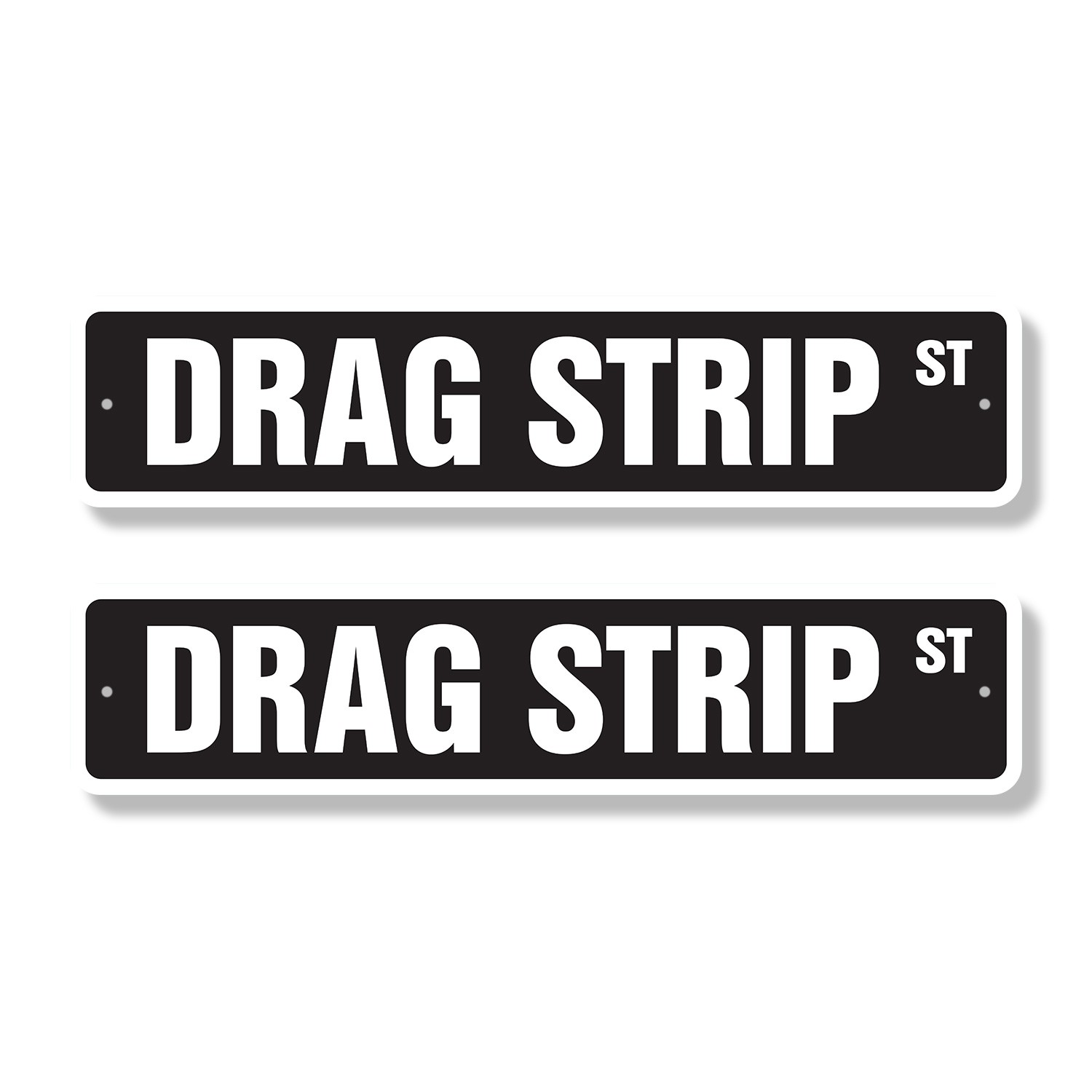DRAG STRIP Street Sign (2 Pack) Metal Road Sign race track cars muscle fast