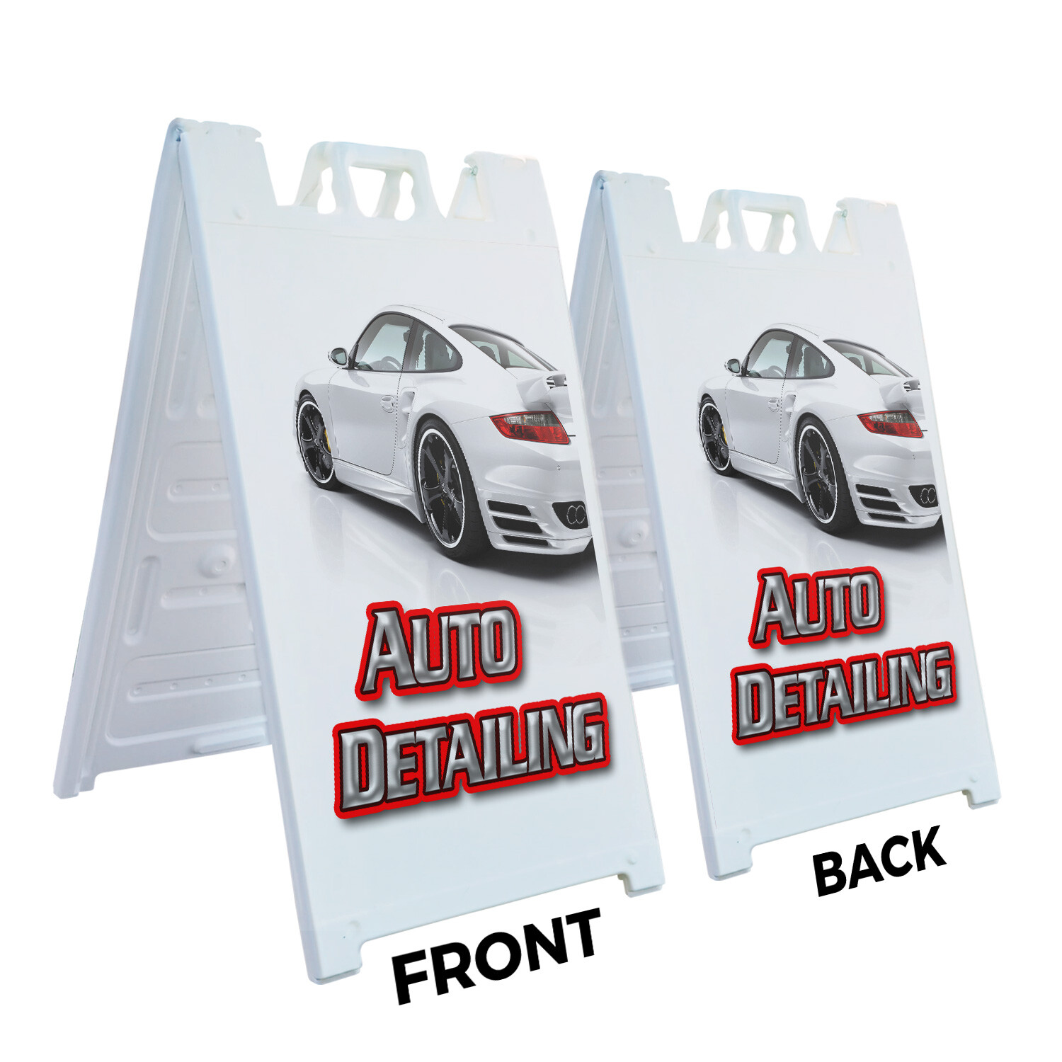A-frame Sidewalk Auto Detailing 24&Prime; x 36&Prime; Double Sided A-Frame Sidewalk Sign