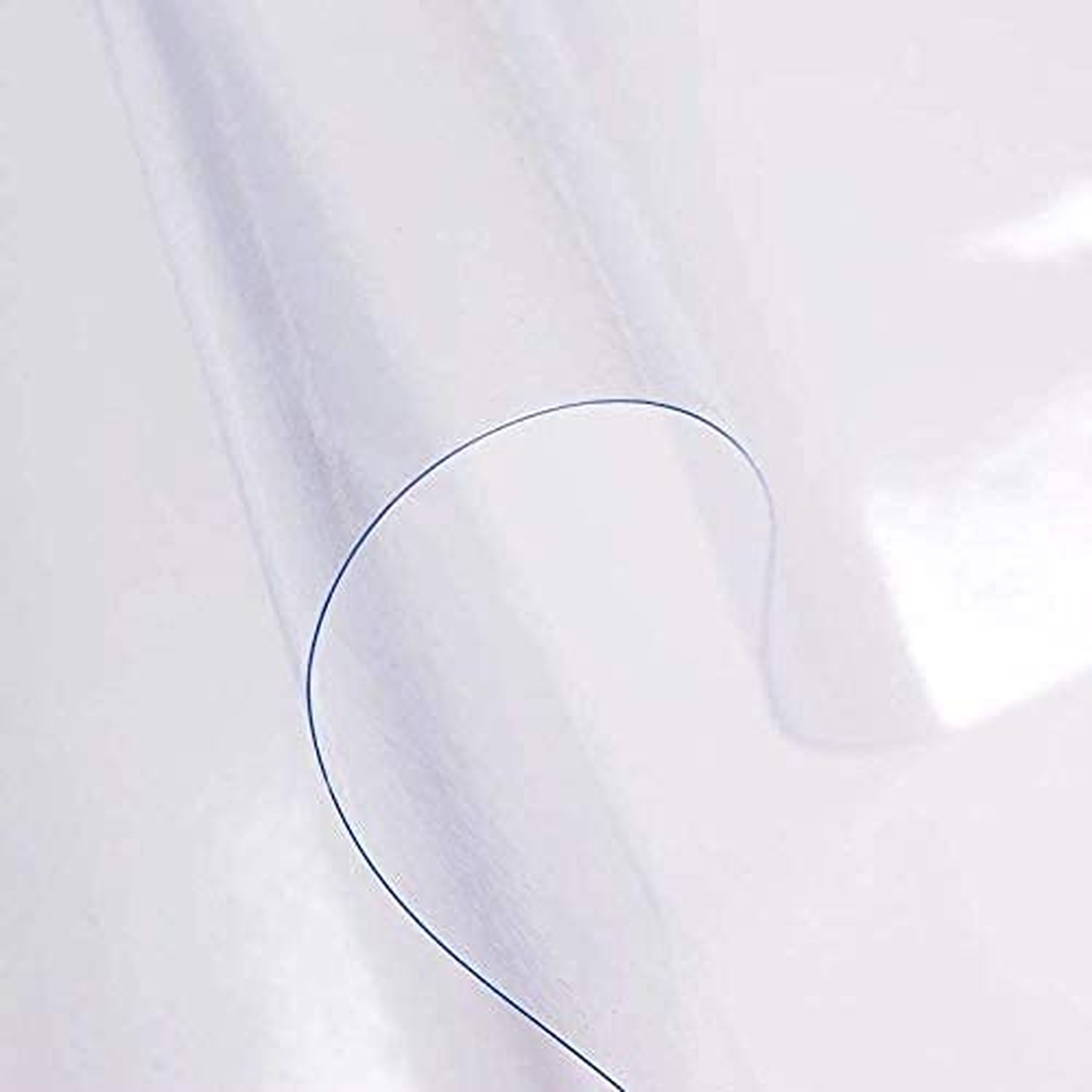 Round 60 Inch Clear Tablecloth PVC Waterproof Oil Spill Proof Table Cover Dining