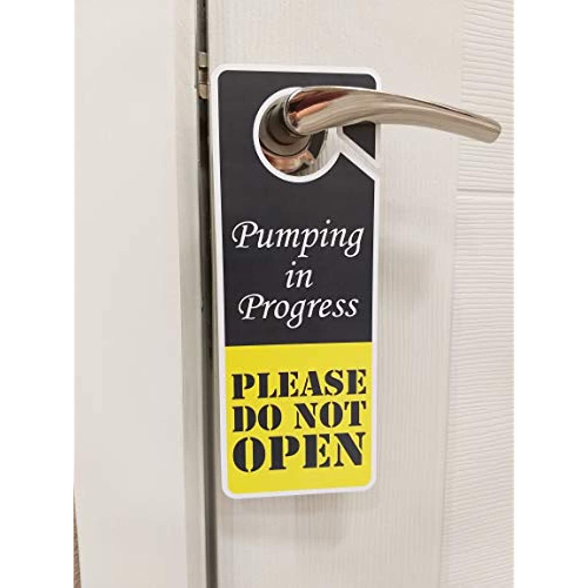 Do Not Disturb Sign-Pumping in Progress Do Not Open Door Hanger 2Pack DoubleSide