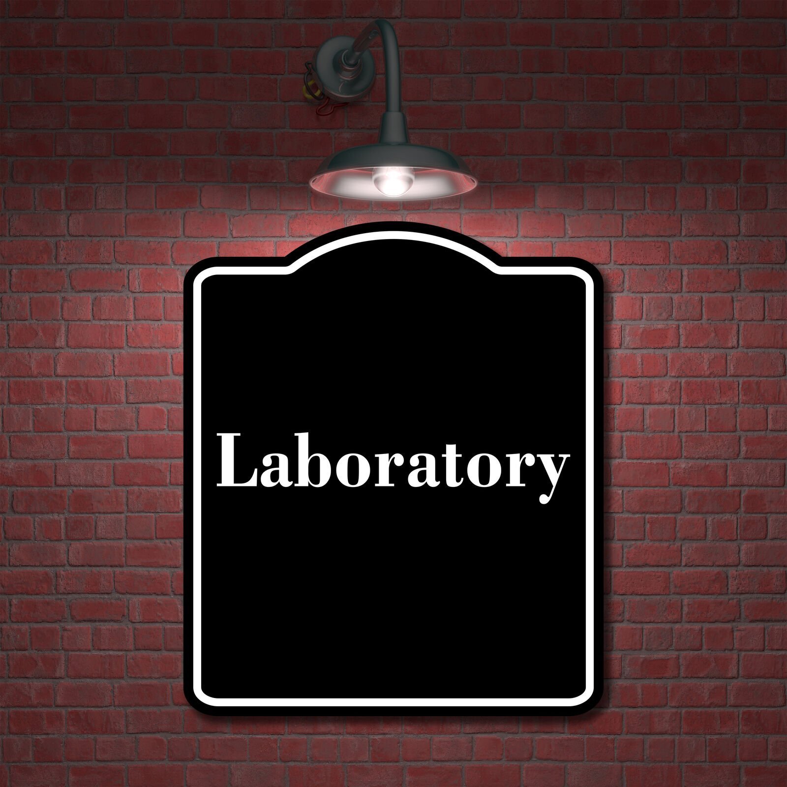 Laboratory BLACK Aluminum Composite Sign