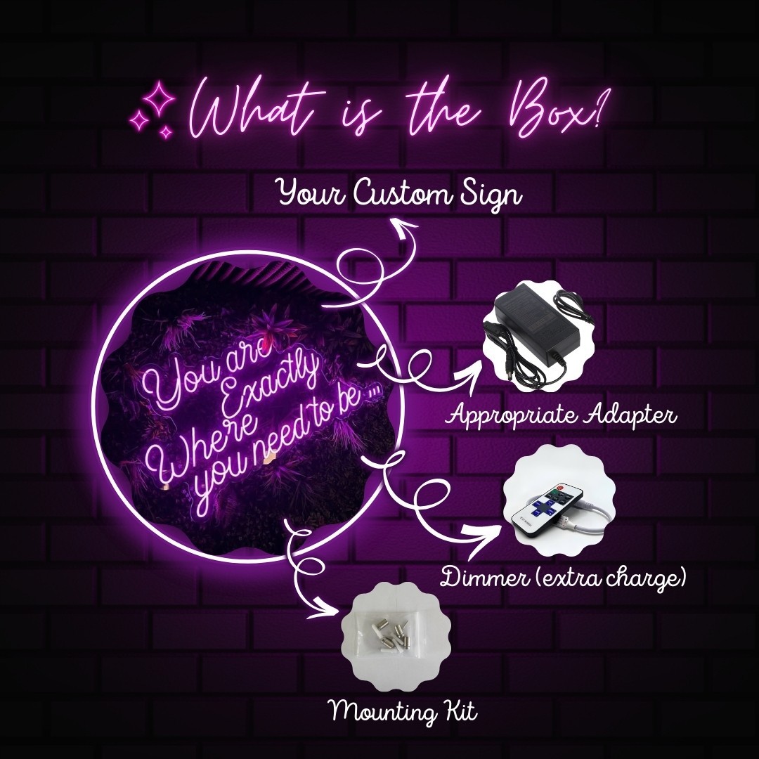 Custom Neon Sign Personalized LED Light Wall Decor Wedding Party Business Home