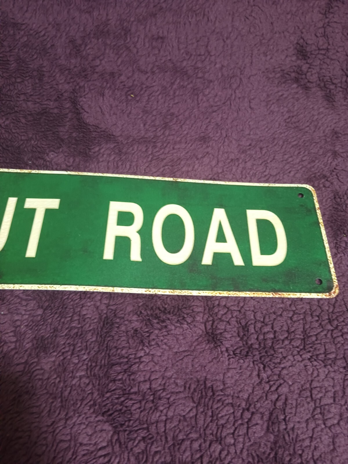 4&Prime; X 15&Prime; Aluminum Street Sign « TROUT ROAD » GREEN & White W/4 Mounting Holes