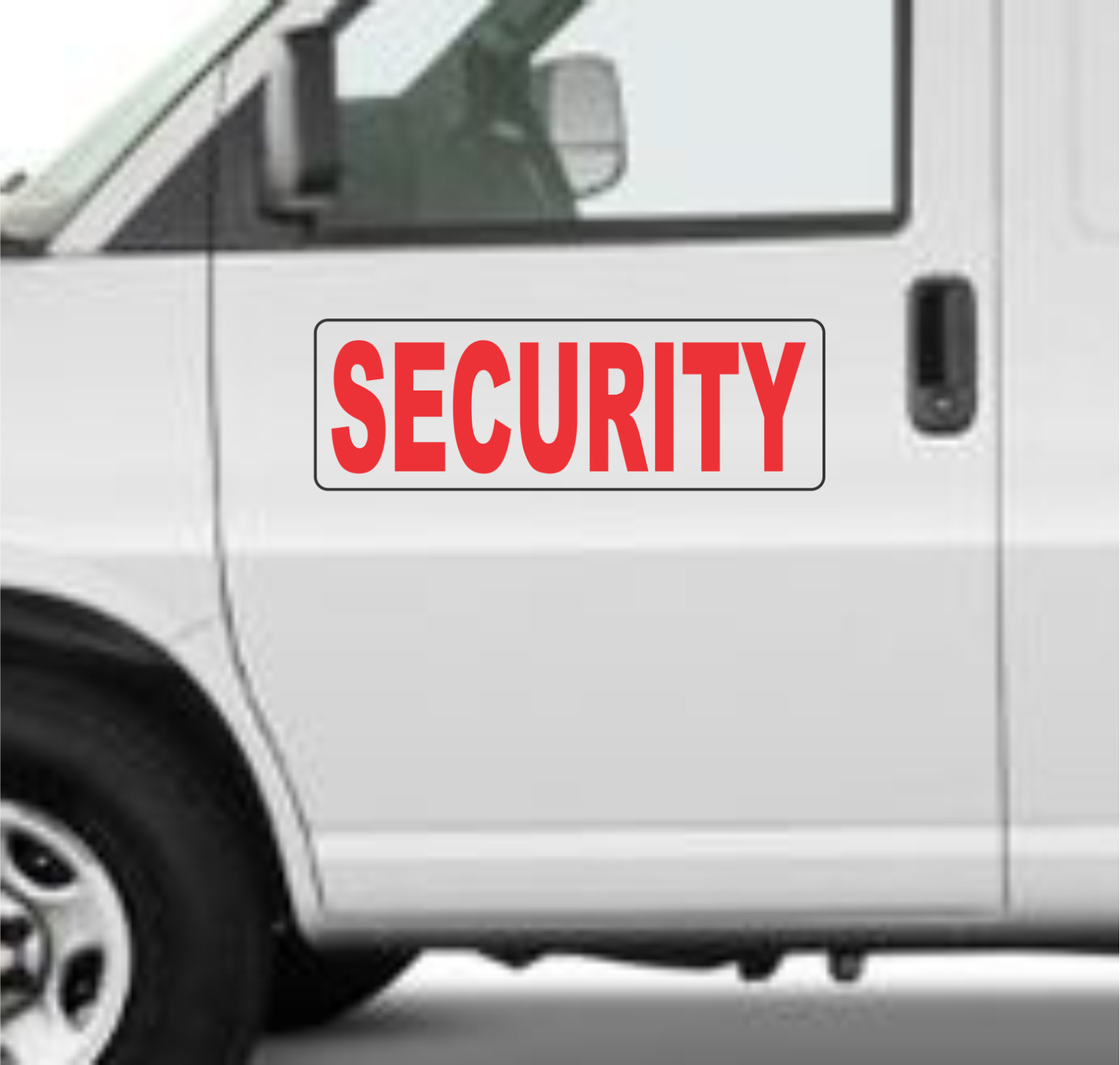 SECURITY 6&Prime;x18&Prime; red Magnetic Vehicle Signs to fit Van Car Truck or SUV