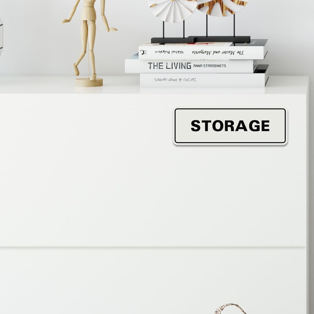 1 PCS Medium Standard Storage Door/Wall Sign Black Business Office Home Marker
