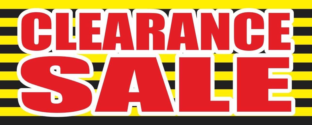 CLEARANCE SALE Advertising Banner Vinyl Mesh Sign Discount Retail Store Shop