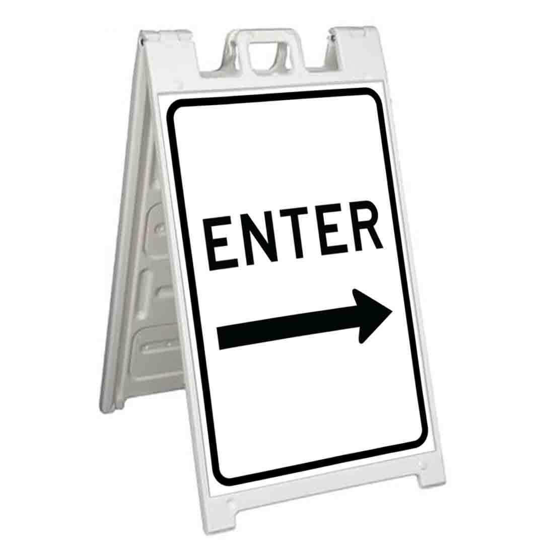 ENTER RIGHT ARROW Signicade 24×36 Aframe Sidewalk Sign Banner Decal DIRECTIONAL