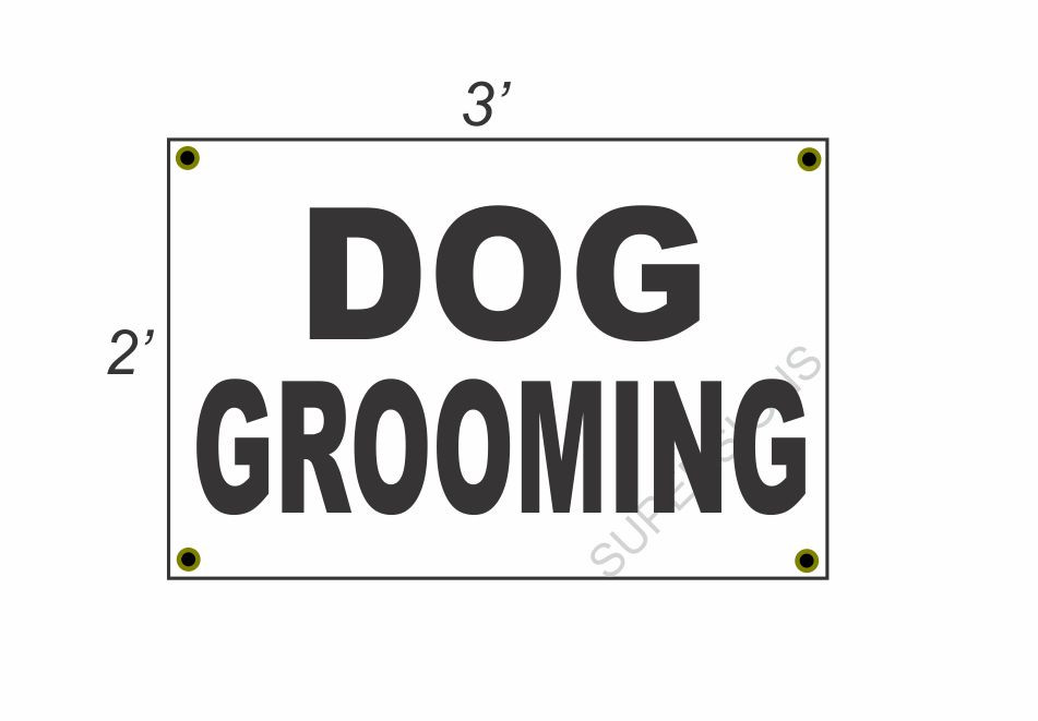2×3 DOG GROOMING Black & White Banner Sign NEW Discount Size & Price FREE SHIP