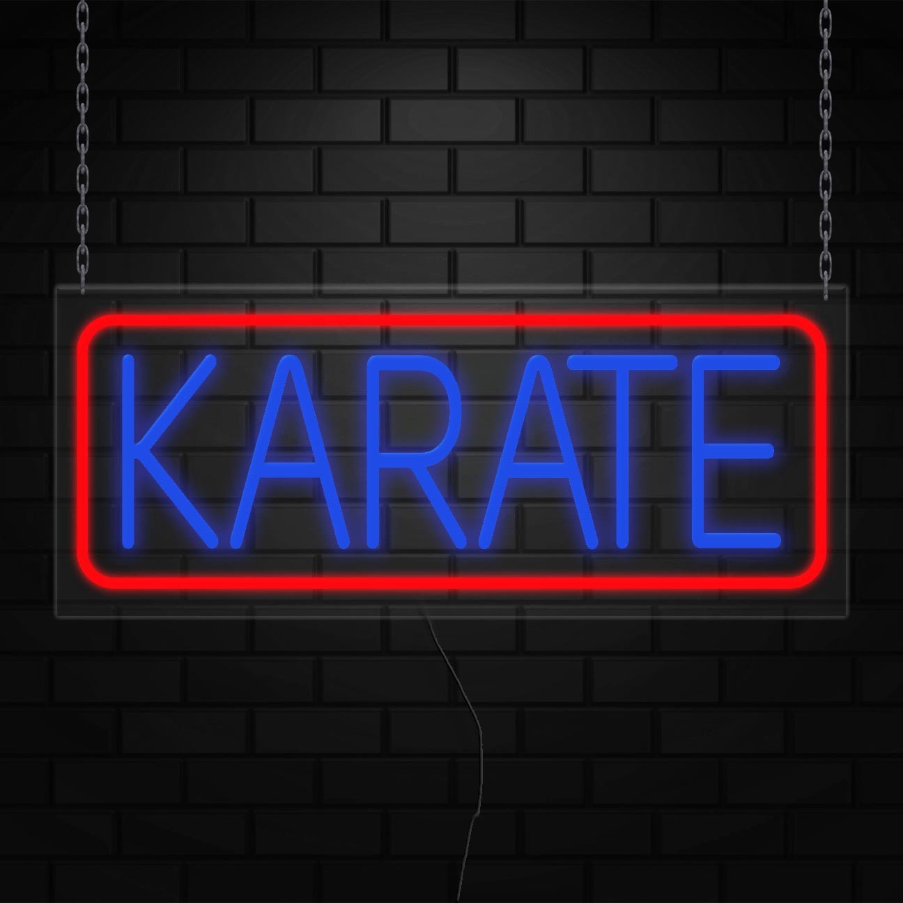 Karate Sign for Business Displays | LED Flex Neon | 32&Prime;W x 13&Prime;H x 1&Prime;D