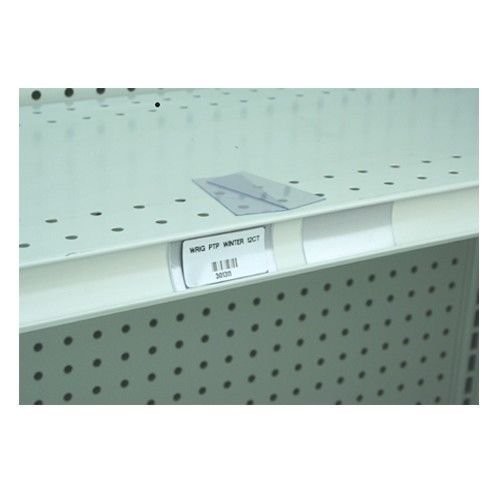 250 Clear Plastic Gondola Shelving Ticket Strips – 2.5&Prime; x 1.25&Prime; Insert Molding