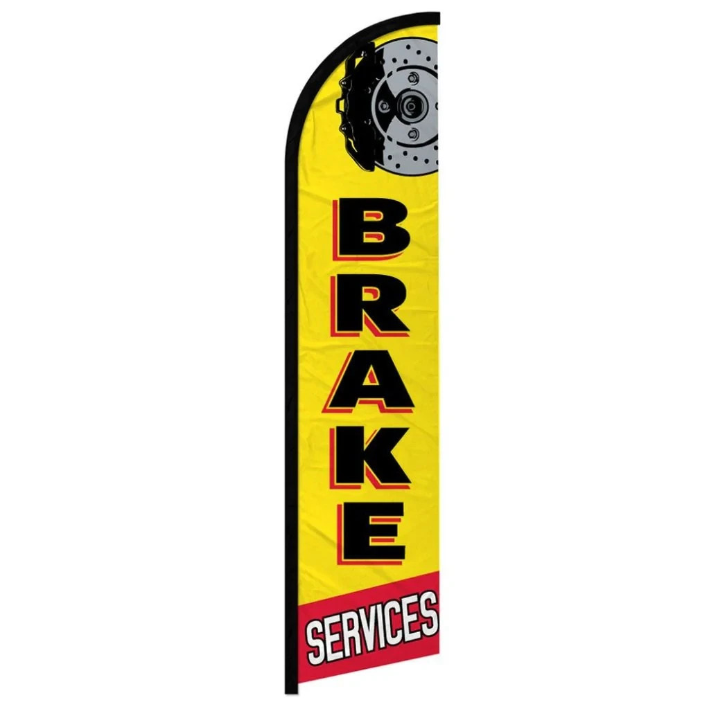 Oil Change Auto Repair Brake Services Full Curve Windless Swooper Flag Pack of 3