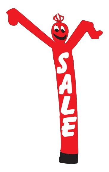 Car Dealer 18 Foot Tall Inflatable Blow Up Air Tube Smile Man Slogan Replacement