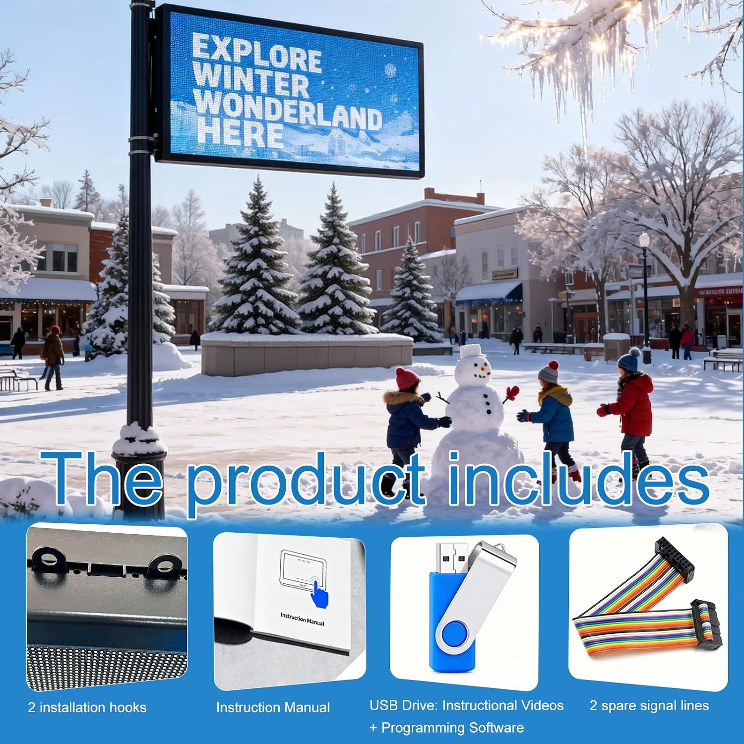 P6(40&Prime; * 17&Prime;) Digital Programmable Scrolling Led Sign Scrolling Outdoor for Busi