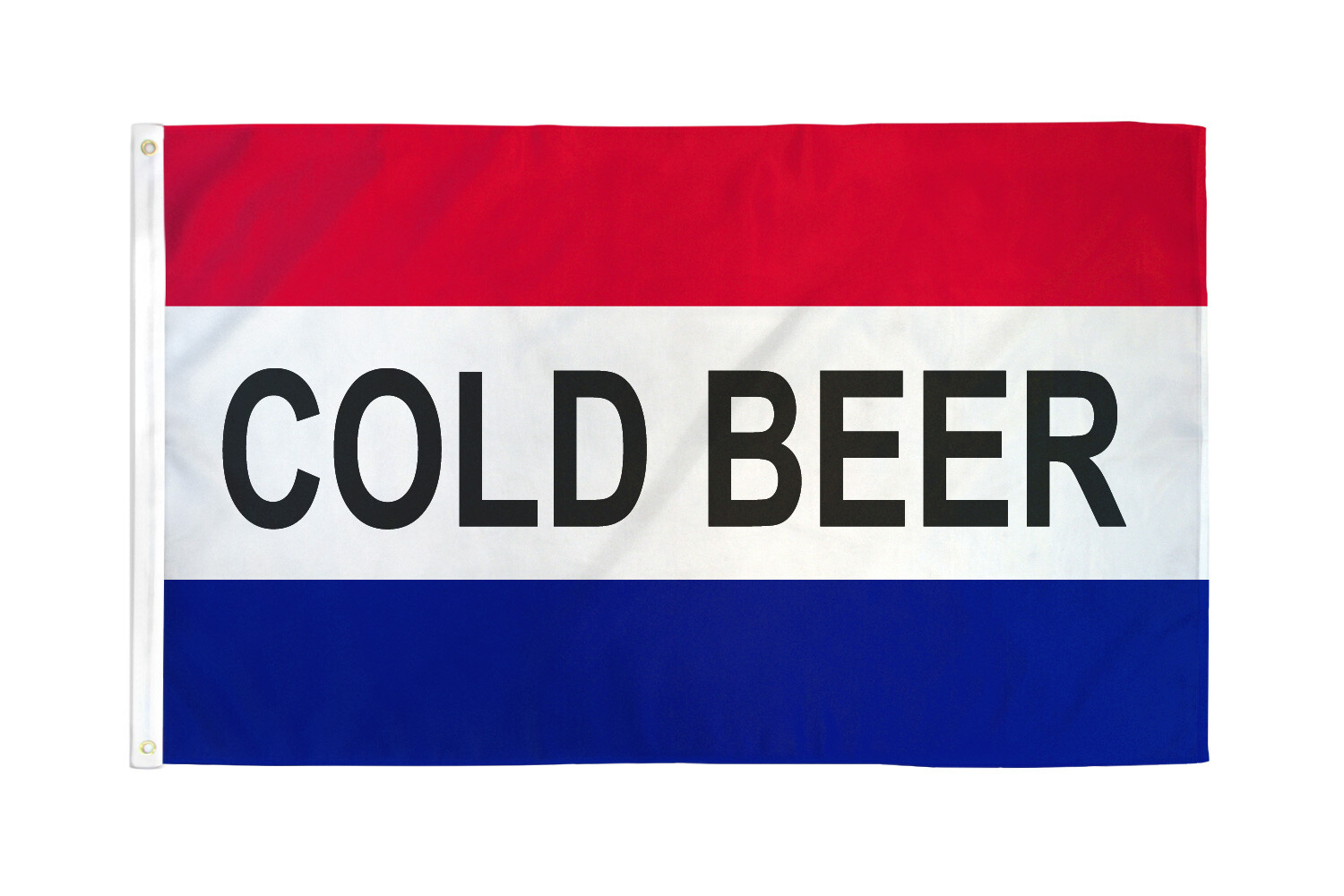 Cold Beer Flag 3x5ft Beer Banner Sign Bandera de Cerveza Drinks Concessions Flag