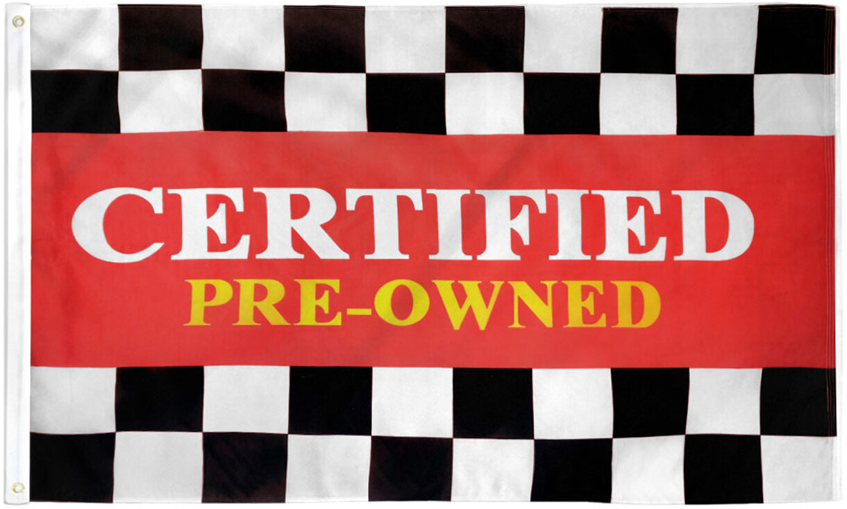 Pre-Owned Certified Flag 3x5ft Preowned Car Used Cars Dealership Flag