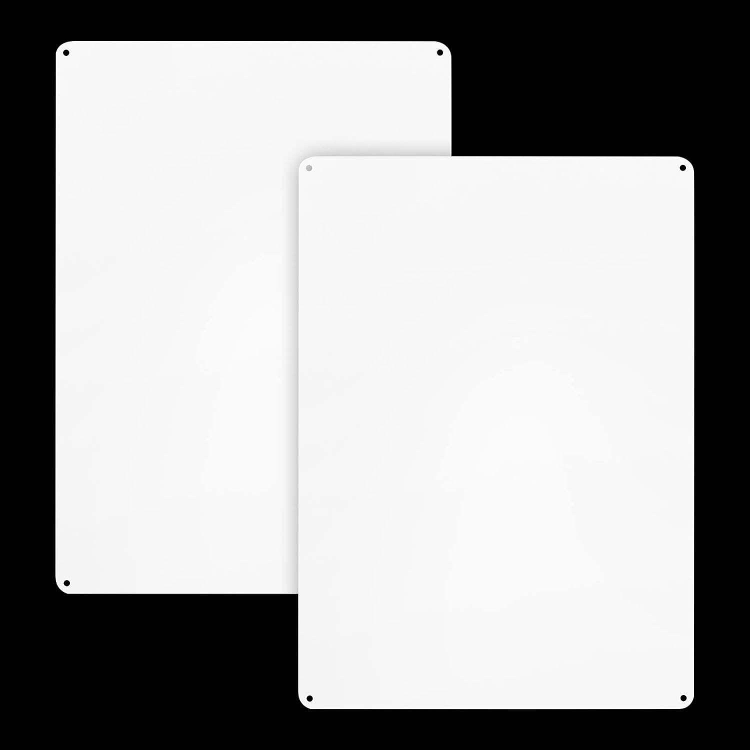 14×10 White Aluminum Sign Blanks 2-Pack 0.04&Prime; Thick Aluminum Sign Boards