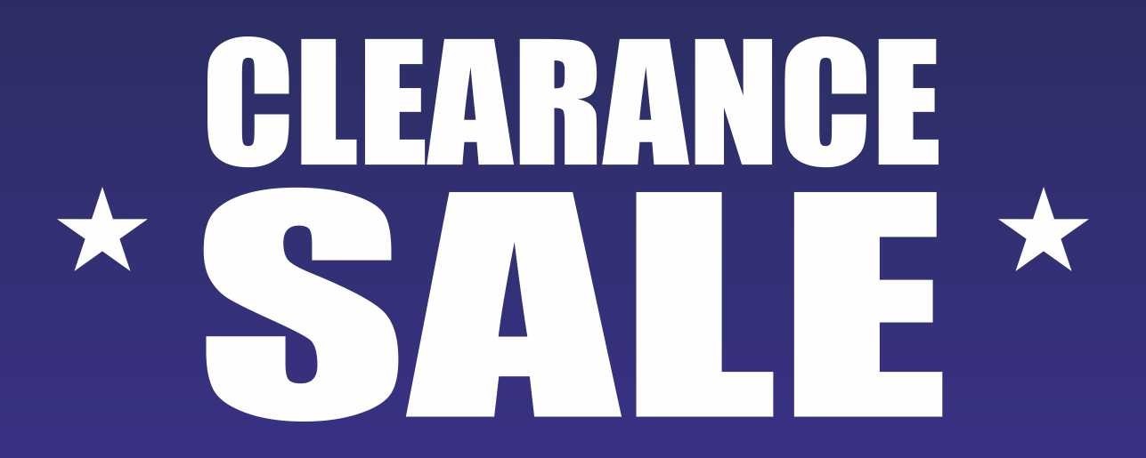 CLEARANCE SALE Advertising Banner Vinyl Mesh Sign Discount Retail Store Shop
