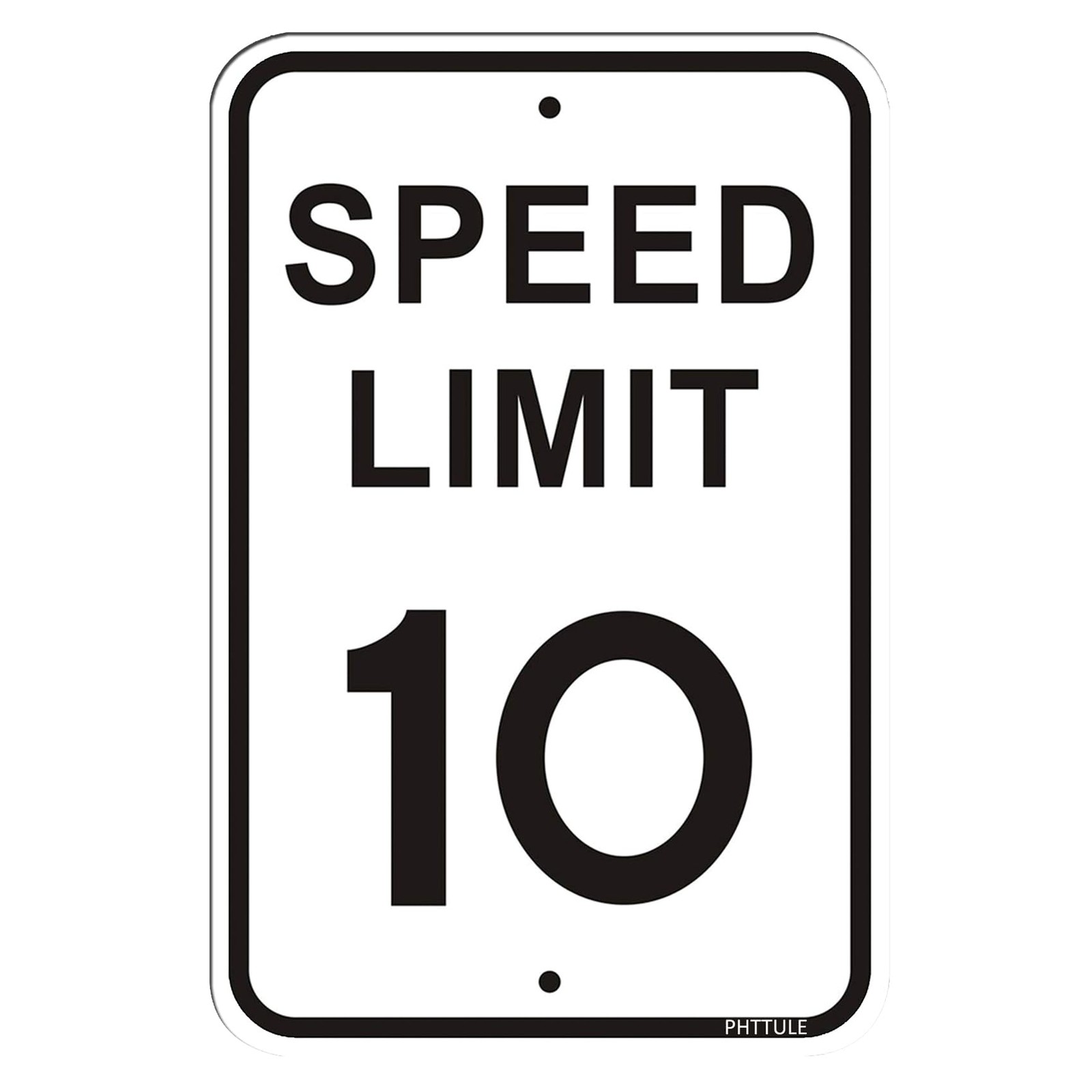 12×18 Inch Speed Limit 10 MPH Slow Down Reflective 40Mil Aluminum Sign