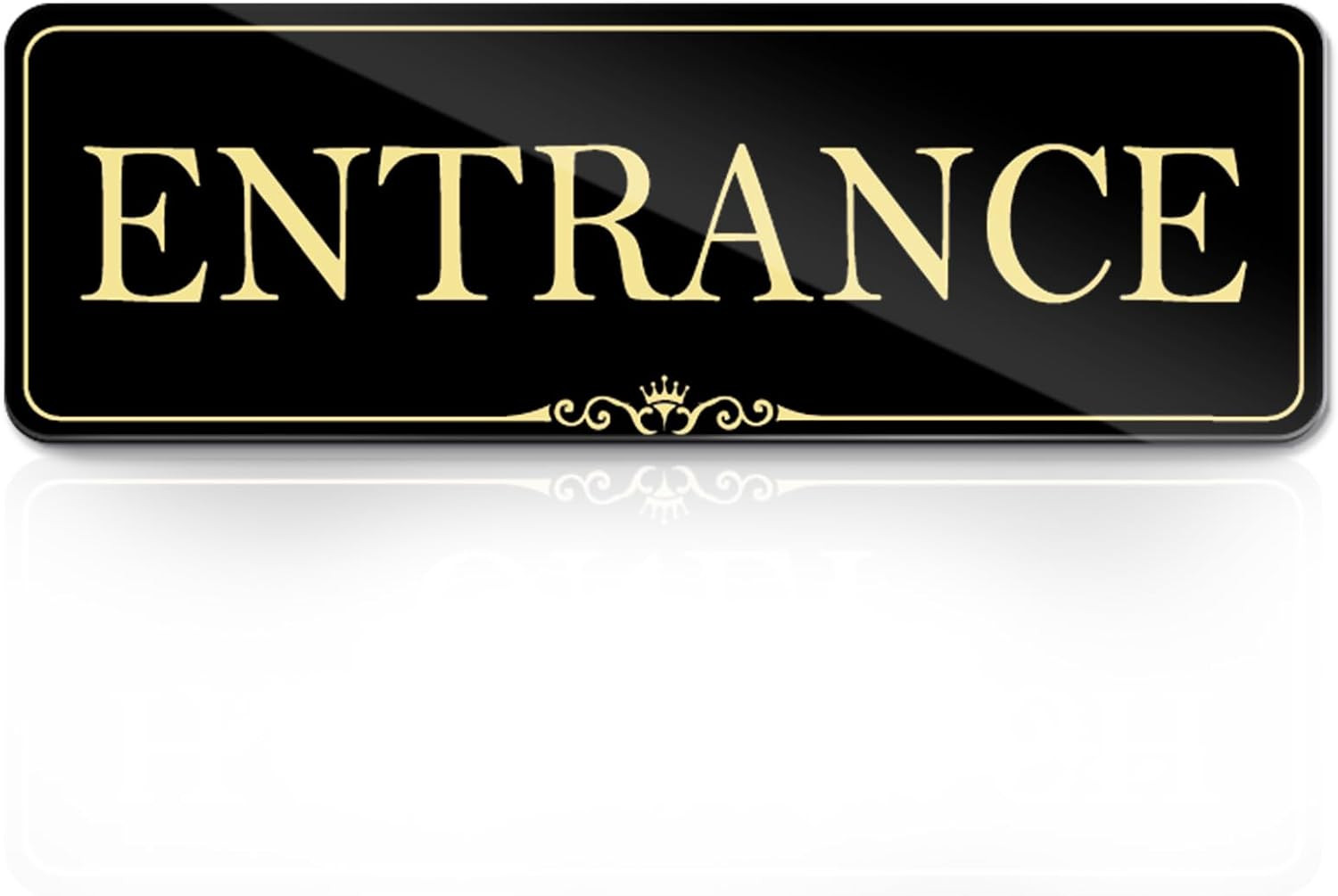 9X3 Inch Entrance Sign Acrylic Self-Stick Door Wall Signage for Business Office